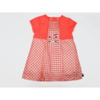 China Check Print Jersey 180g Cotton Dress For Baby Girl Spaghetti Straps factory