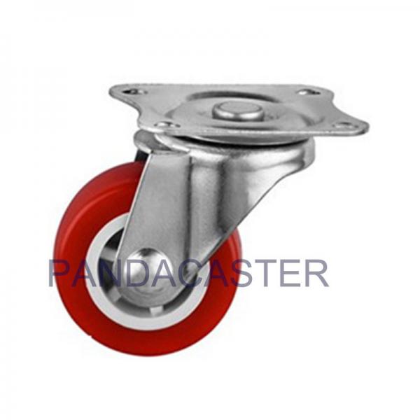 Quality Durable Red PVC Caster Wheel Swivel Furniture Castor Wheels 50mm for sale