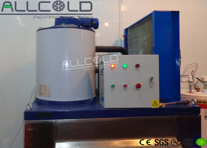 China 2 Tons / Day Electrical Salt Water Flake Ice Machine , Flake Ice Making Machine factory