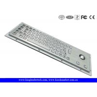 Quality Ruggedized Panel Mount Metal Keyboard With Trackball / Stainless Steel Keyboard for sale