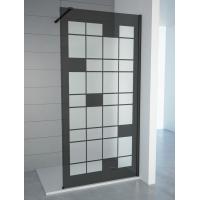 China Tempered Smoke Glass With Matt Walk In Shower Cubicles factory