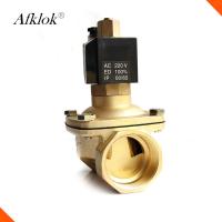 China Brass 2/2 way 3/4 inch hydraulic normally closed water solenoid valve 12v factory