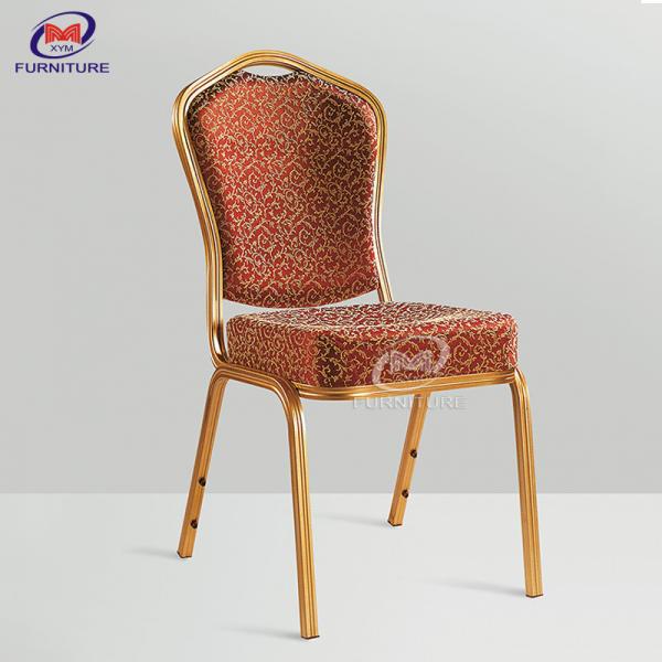 Quality Elegant Red Flower Fabric Hotel Banquet Chair For Conference Meeting Room for sale