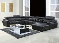 China 301#; modern U shape genuine leather sofa set, home furniture,office furniture, living room furniture, Africa sofa; factory