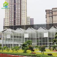 Quality Commercial Agricultural Glass Greenhouse For Flowers Potatoes Tomatoes Peppers for sale