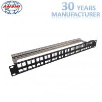China Shielded Stp Rack Mount Patch Panel 48 Port 19 Inch With Cable Management factory