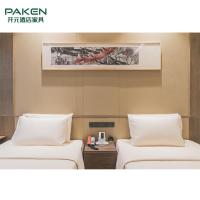 China ISO14001 Customized Size Veneer Light Wood Bedroom Set factory