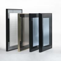 China Matte Black Kitchen Cabinet Aluminum Frame For Cabinet Door Glass for sale