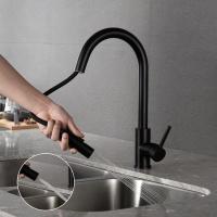 China Brushed Stainless Steel Kitchen Tap Hot And Cold Water Dispenser Faucet for sale