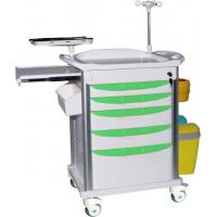 China Aluminum Alloy 70mm 4 Post Medical Trolley Cart With Drawers factory