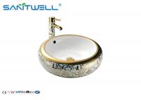 China Luxury Color Ceramic Wash Basin / Art Basin Sink AB8004C 500×500×165mm factory