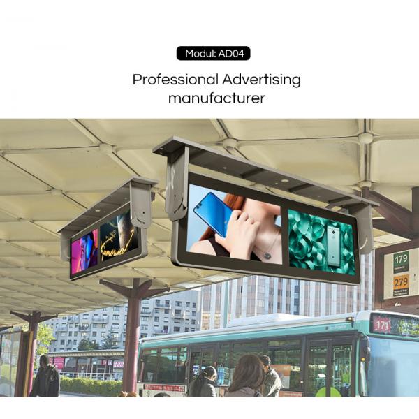 Quality Ceiling Mounted Bus Advertising Player / Double LCD Screen 18.5Inch 220V for sale
