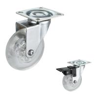 Quality 3 Inch 50kg Loading PU Furniture Casters With Chrome Plated Bracket for sale