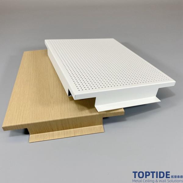 Quality Building Sound Absorbing Perforated Panels Cheap Woodgrain Aluminium Suspended for sale