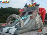 China Dragon Commercial Inflatable Slide , 8L Inflatable Slide Slip For Christmas factory