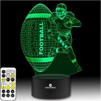 China Multicolor RGB 3D Illusion Night Light Football Remote Control factory