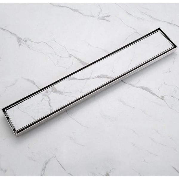 Quality Matte Silver Shower Floor Drain Linear Rectangular Shape For Basement for sale