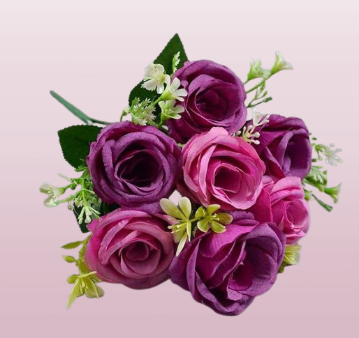 Quality 30CM Artificial Silk Flowers Bouquet Roses With Stem Bulk for sale