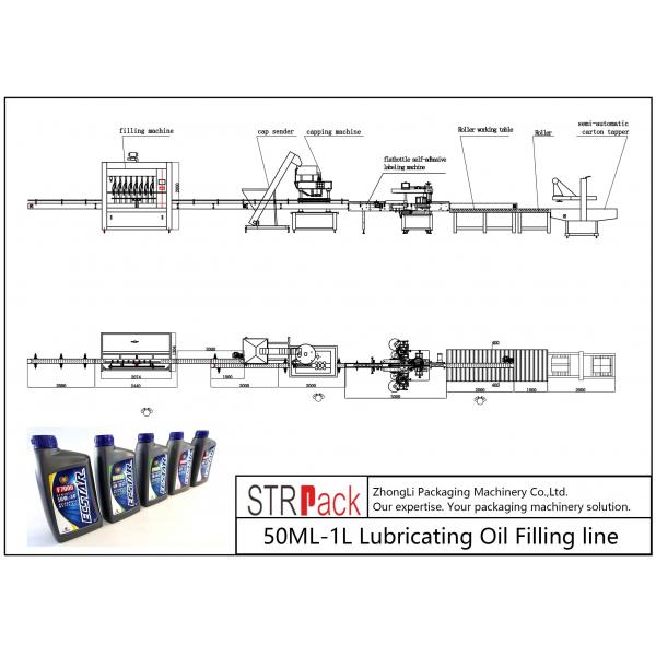 Quality Automatic 50ML-1L Lubricating Oil Filling Line CE Certification for sale