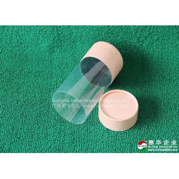 Quality Customised CMYK Color Paper Tube packaging matt lamination Paper Cosmetic Container With PVC Window for sale