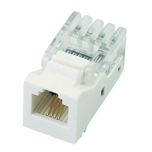 Quality White Ethernet Keystone Jack CAT3 UTP 90 RJ45 Keystone Jack For Networking for sale
