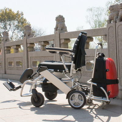 Quality 6km/H Disabled Electric Wheelchair Aluminum Frame 100kg Load for sale