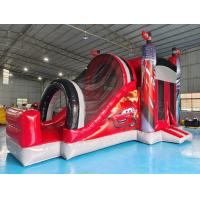China Outdoor Inflatable Castle Combo Race Cars Cartoon Movies Inflatable Bouncer With Slide Combo Inflatable Bounce House factory