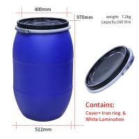 Quality HDPE 55 Gallon Blue Barrel Plastic Chemical Containers ISO9001 for sale
