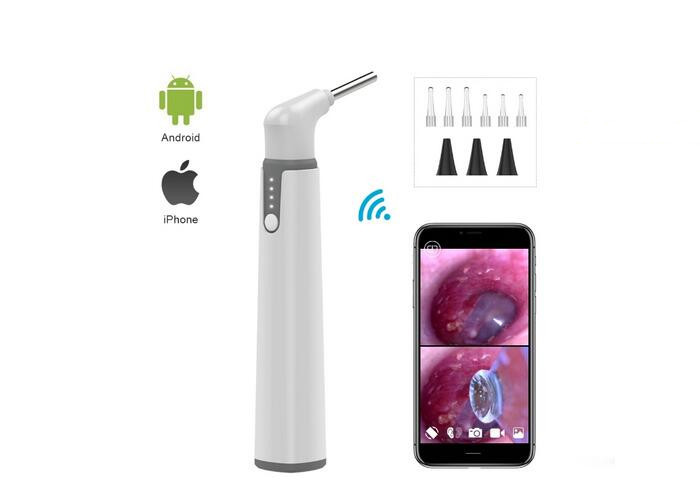 China CE Wireless Digital Video Otoscope With Earpick And Earmuff Protective Sleeves factory
