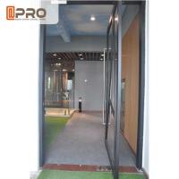 China Commercial Aluminum Doors Black Color , Long Life Span Single Pivot Door hinge pivot door double pivot door pivot hinge factory
