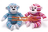 China OEM Stuffed Toy,Custom Plush Toys,crochet animal toy, 100% cotton yarn custom toys, monkey factory