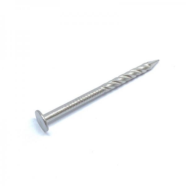 Quality 3.4 X 75MM Twist Shank Flat Head Nails For Framing Of Stainless Steel A4 for sale