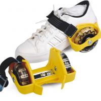 China YOBANG yellow Kids Lighted Heel Skate Rollers Adjustable Two Wheels Skate Shoes factory
