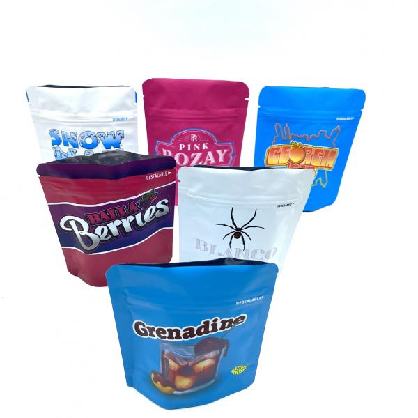 Quality Edibles Mylar Stand Up Pouches LDPE Zipper Stand Up Food Pouch for sale