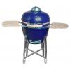 Quality 61cm Blue Charcoal 24 Inch Kamado Grill Bamboo Shelves And Handle for sale