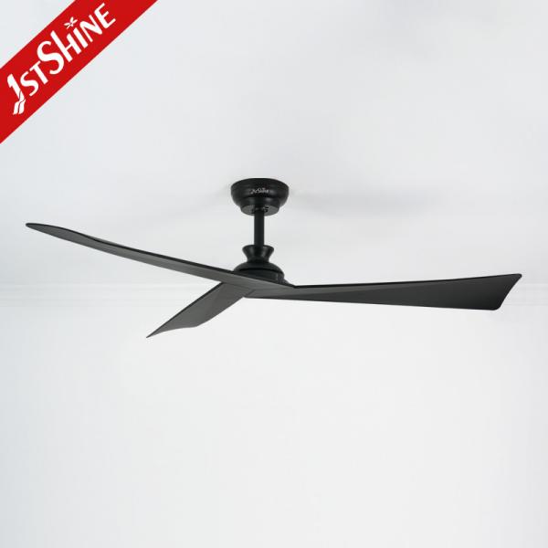 Quality Black Finish DC Motor 5 Speeds Remote Control 3 ABS Blades Ceiling Fan Without Light for sale