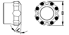 R32  Reaming button bit Pilot adaptor