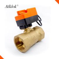 China Brass Pneumatic 2 Way Control Valve , High Pressure Ball Valve For Air Conditioner for sale