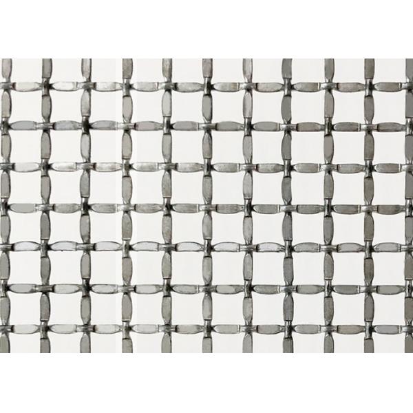 Quality Natural Color 2.5mm Embossed Lock Crimp Wire Mesh Metal Screen For Cabinet Doors for sale