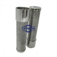 China Customized Wedge Wire Screen Pipe Stainless Steel Slotted Wedge Wire Screen Water Well Tube Drill Pipe factory