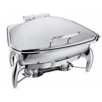 China Fan-Shaped Stainless Steel Food Warmer Induction Chafing Dish Optional 5L or 8L Fan-shaped Food Container for sale