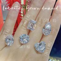 Quality IGI Certified cvd synthetic diamonds Pear Loose Diamonds jewelry design lab made for sale