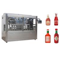 China Automatic Linear Garlic Meat Plastic Glass Bottle Sauce Filling Machine For Fruit Jam factory