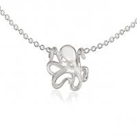 China Miniature Octopus Necklaces for Women Sterling Silver- Octopus Jewelry for Women, Sea Life Jewelry, Octopus Gifts factory