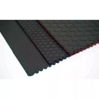 Quality 51x130'' 3mm Black CR Embossed Neoprene Rubber Sheet For Non Slip Floor Mats for sale