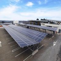 China Modular Q345B Frame Solar Power Car Parking Shed factory