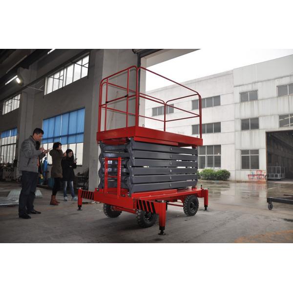 Quality 450Kg Loading Capacity Hydraulic Mobile Scissor Lift with 6 Meters Platform for sale