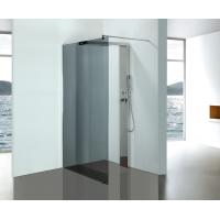 China Grey Glass Bathroom Shower Enclosures With Stainless Steel Shower Column Panels factory