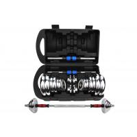Quality 20kg Dumbbell Barbell Sets Adjustable Weight Lifting Chrome Painting With for sale