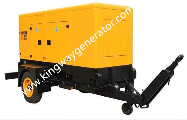 Quality 1500RPM 1800RPM 15KW Trailer Mounted Diesel Generator Outside Use for sale
